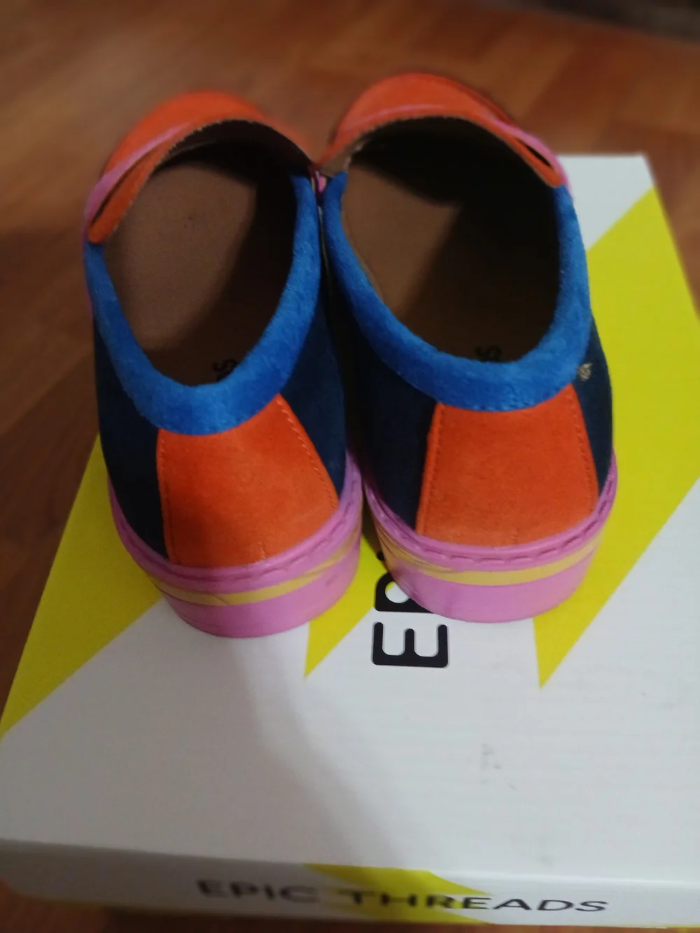 Epic Threads Orange & Pink Kids Suede Loafers